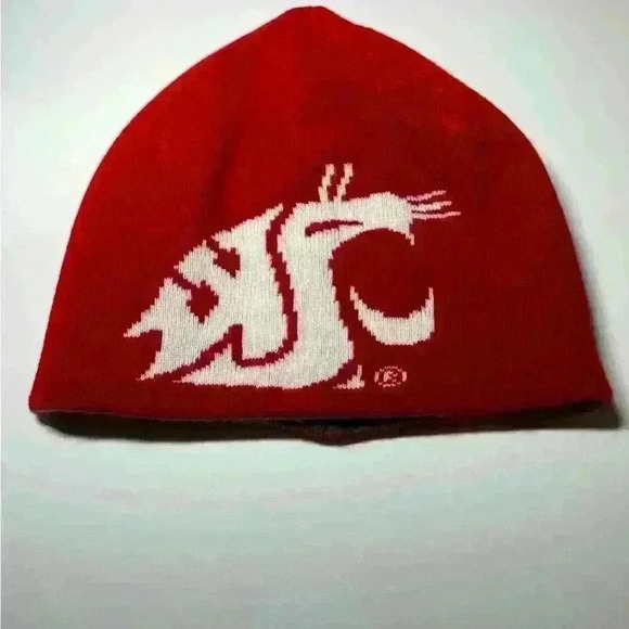 Columbia Reversible Washington State Cougars Beanie WSU Knit Hat - Picture 1 of 5
